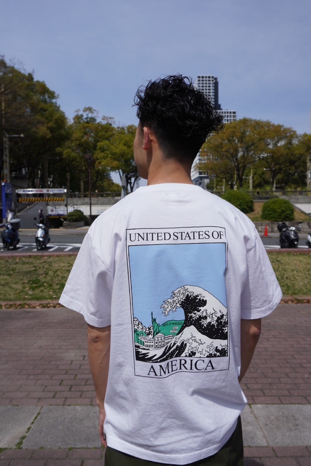 ILL ONE EIGHTY/イルワンエイティ 別注AMERICAN WAVE T-SHIRT