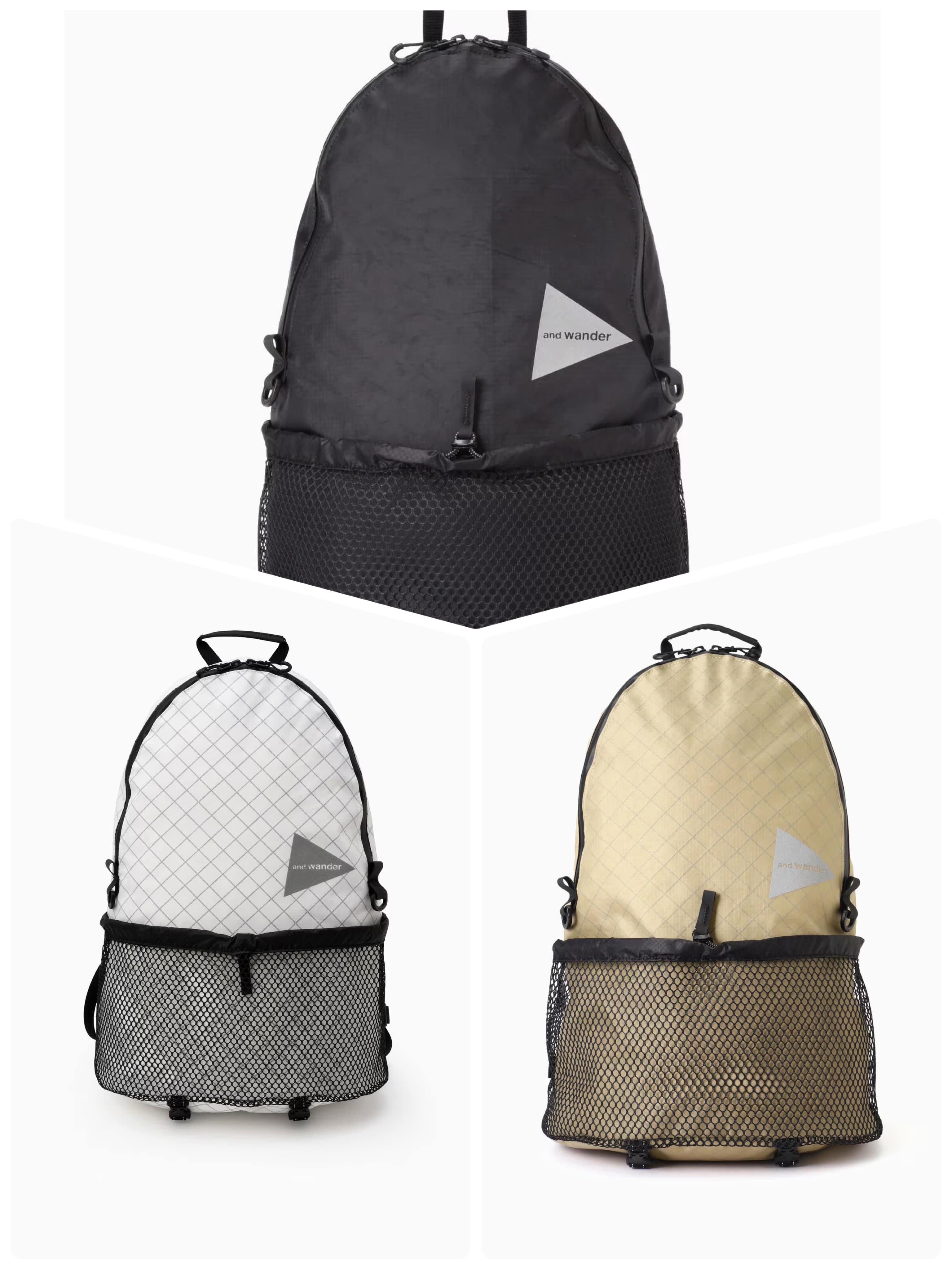 and wander/アンドワンダー/ECOPAK 20Lbackpack BEIGE FREE/20L