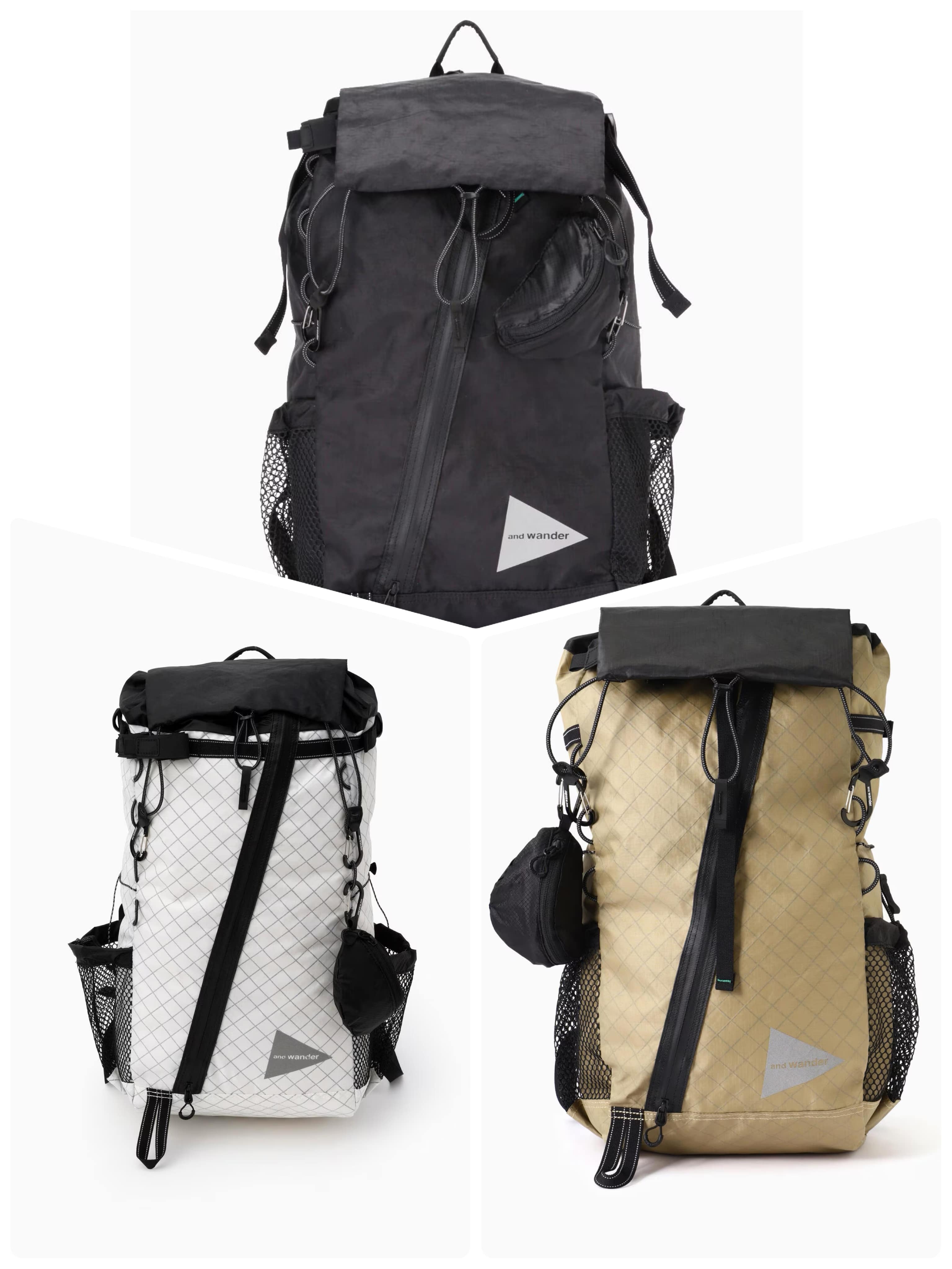 and wander/アンドワンダー/ECOPAK 30Lbackpack BEIGE FREE