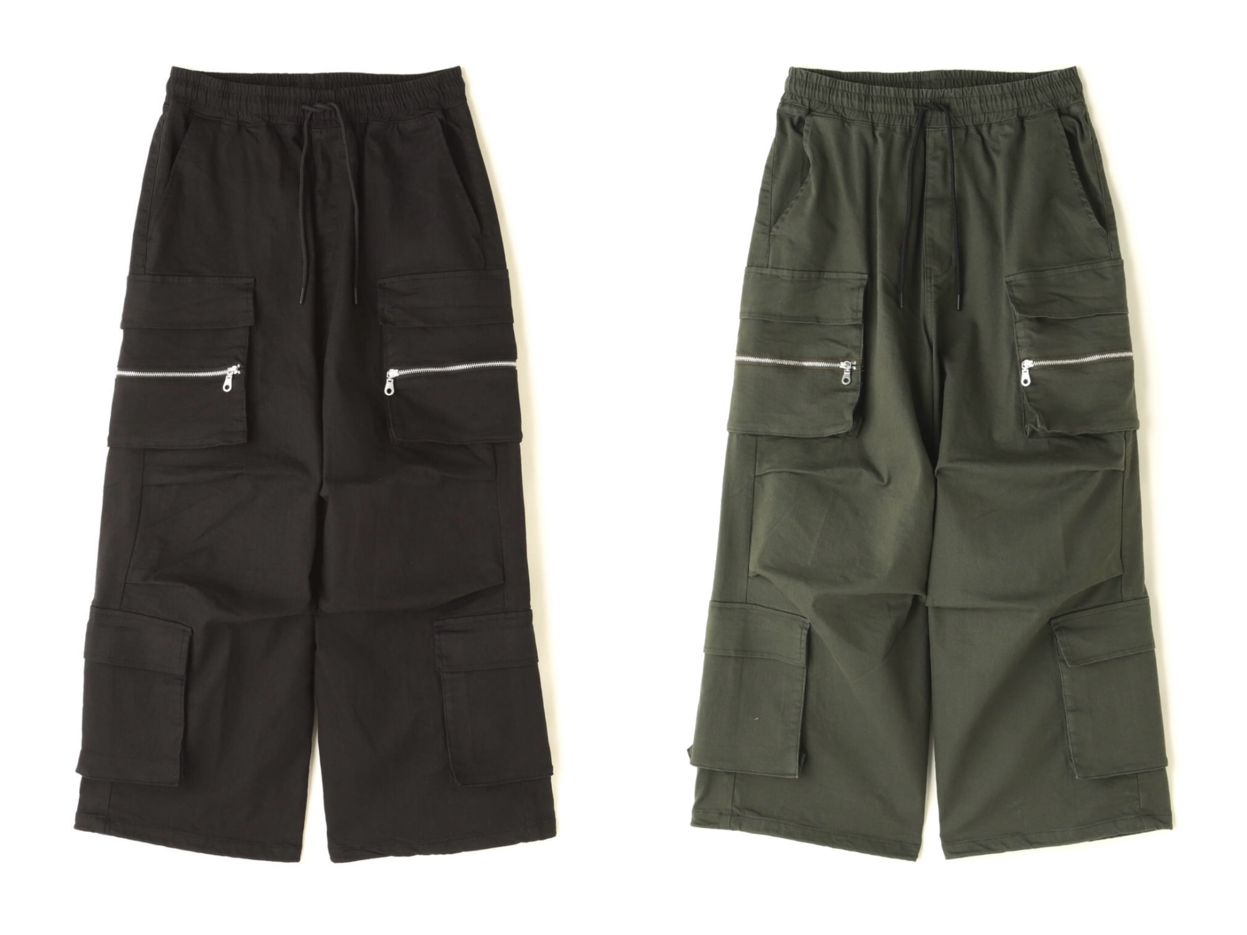 B omnivore/ビーオムニボー/W POCKET CARGO PANTS BLACK S