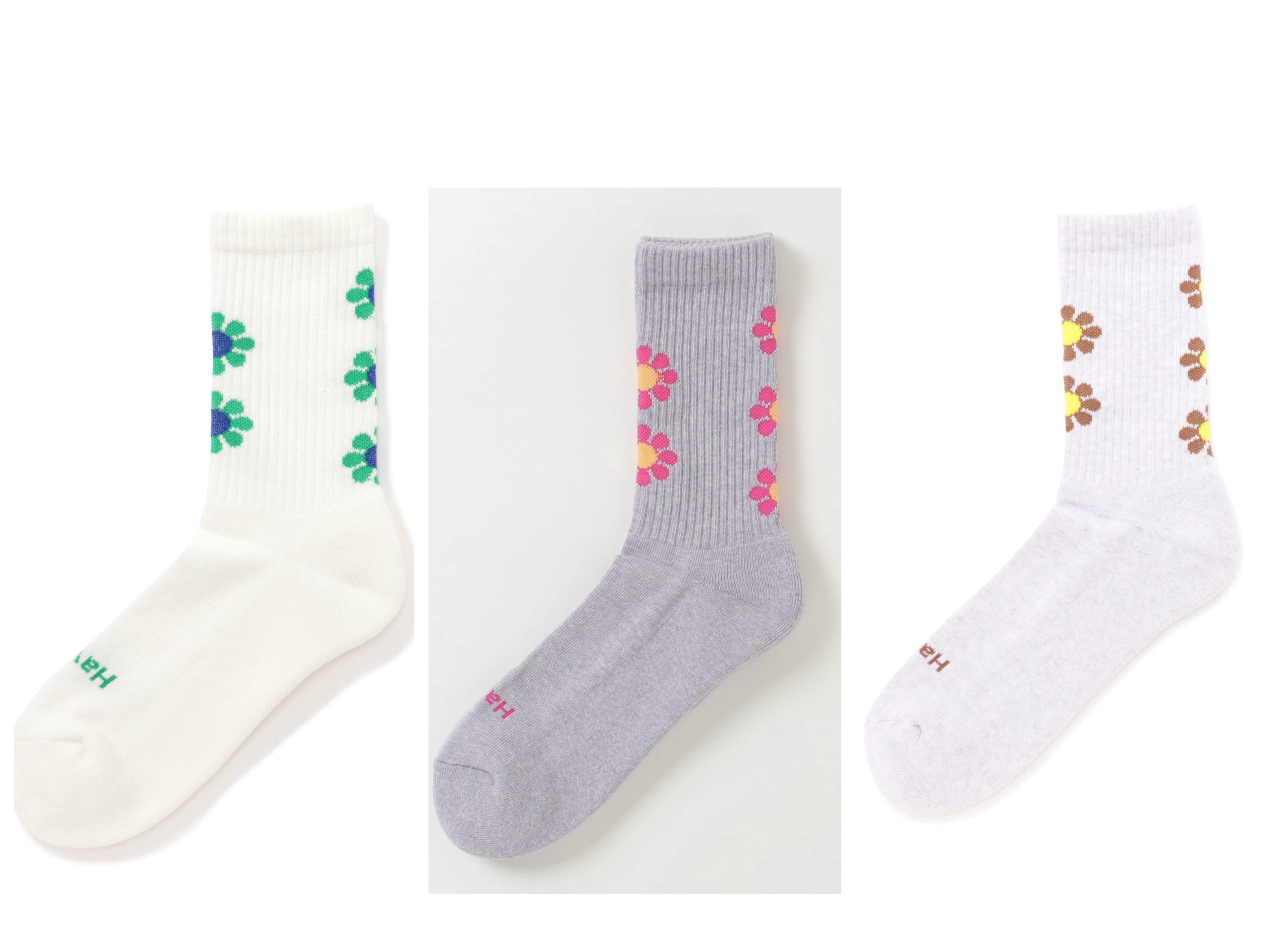 ROSTER SOX/ロスターソックス/PEACE SOCKS WHITE 1(23cm～25cm)