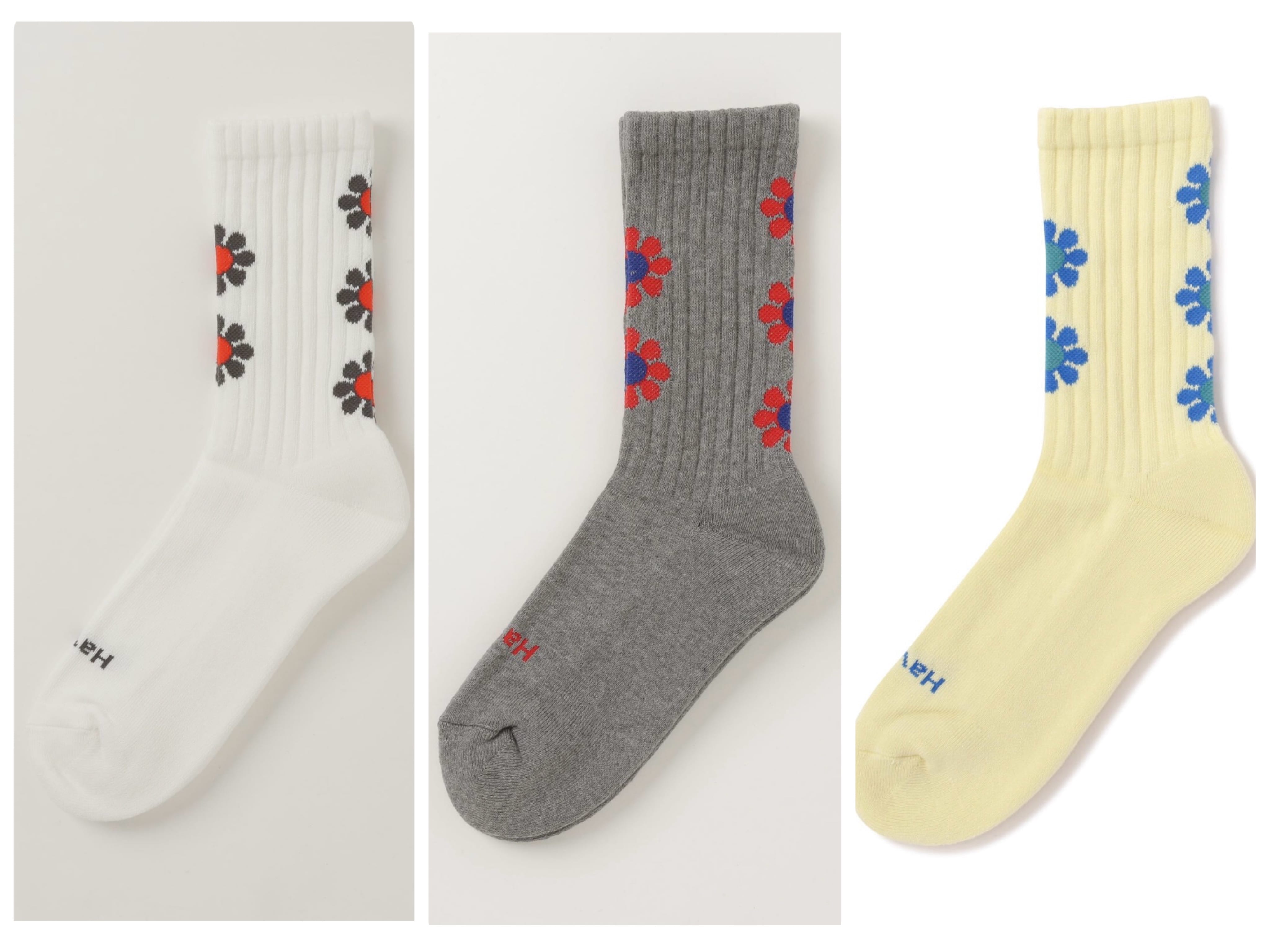 ROSTER SOX/ロスターソックス/PEACE SOCKS WHITE 1(23cm～25cm)