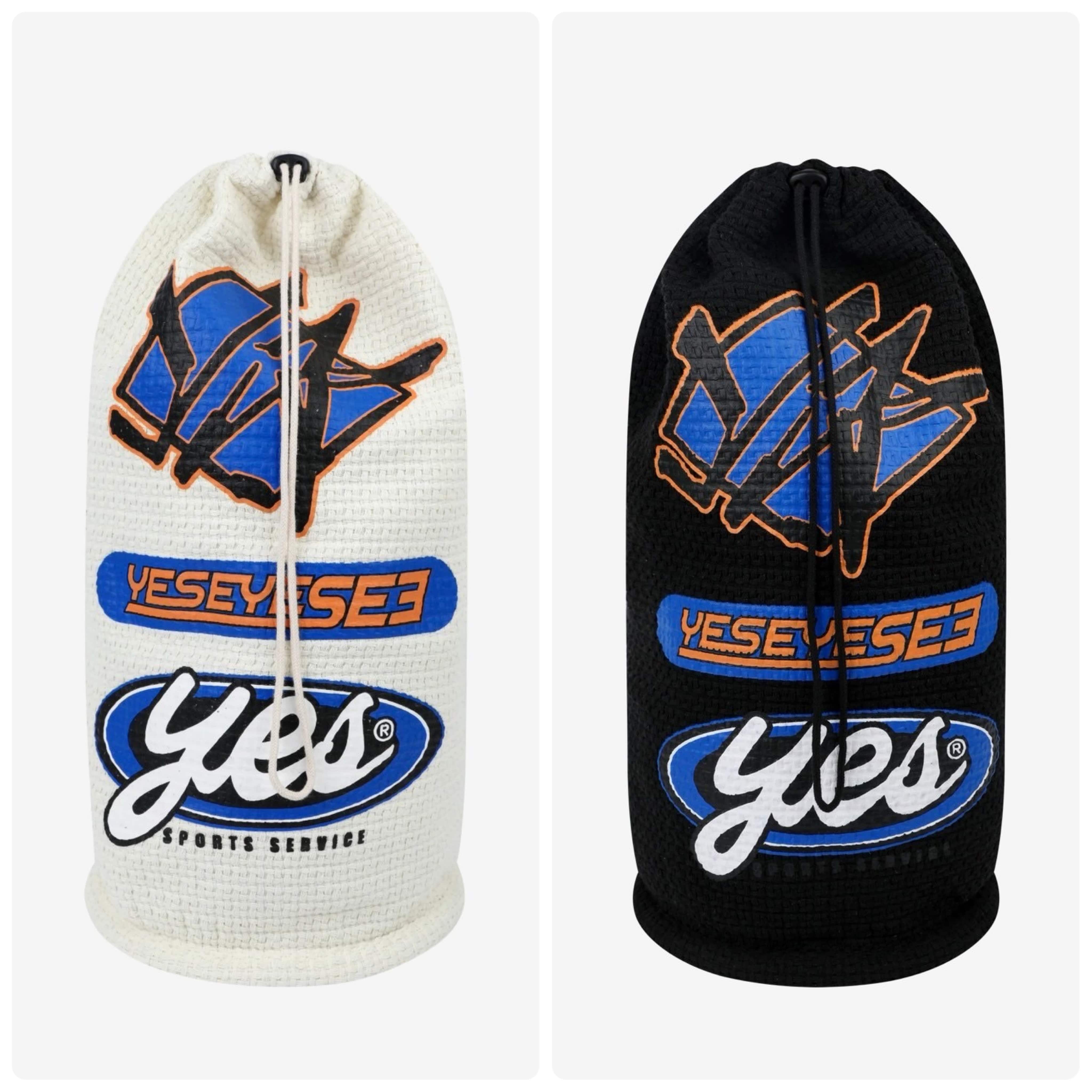 YES EYE SEE/イエスアイシー/Jacquard Fabric String Bag BLACK FREE