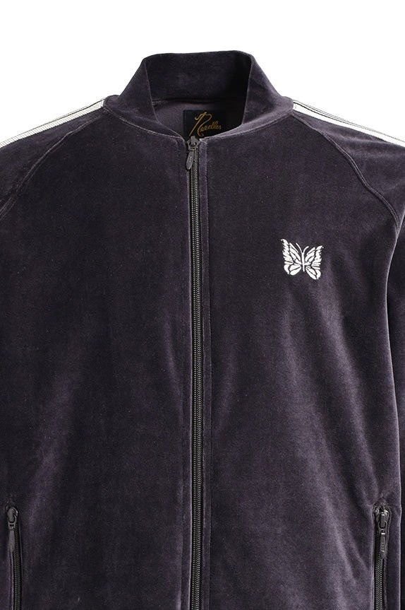 Needles/ニードルズ/Rib Collar Track Jacket - C/PE Velour 25SS CHARCOAL M