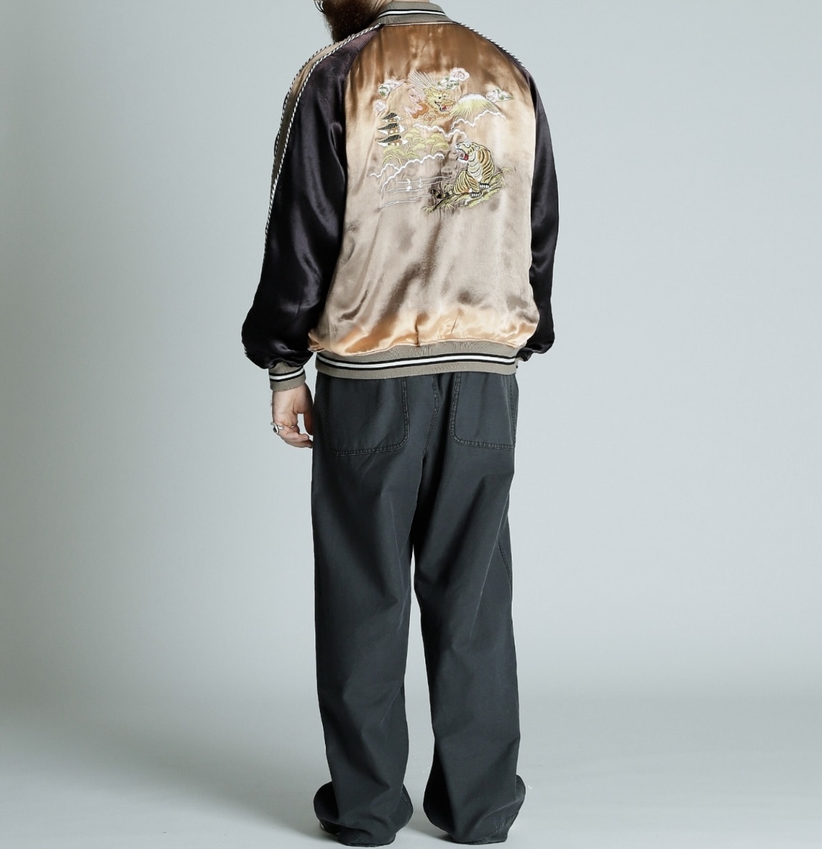  Schott/ショット/RAYON SUKA ASING JACKET/レーヨン エイジング スカジャン BEIGE M