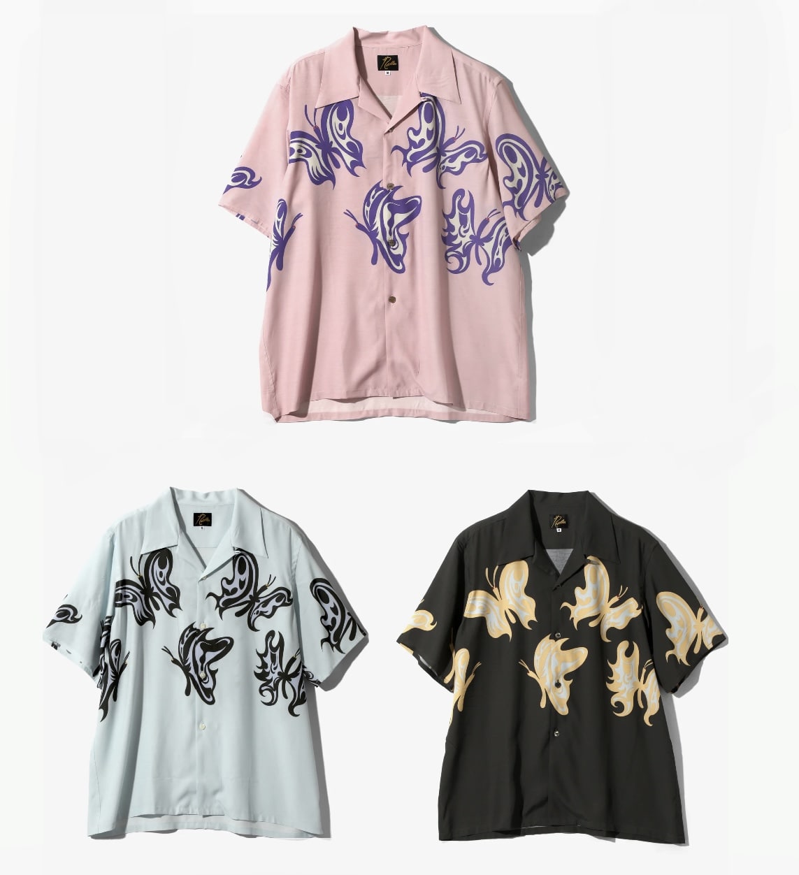 Needles×Kae Tanaka/ニードルズ×カエタナカ/S/S One-Up Shirt - KT Papillon PINK M