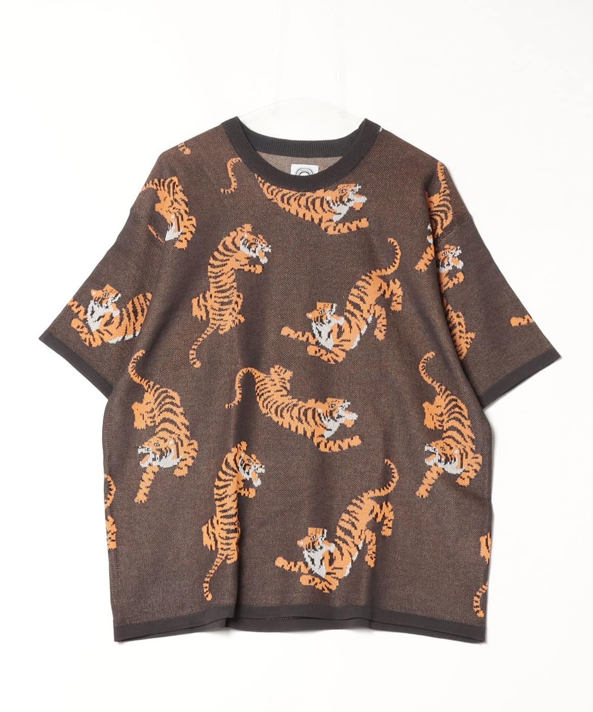 B omnivore/ビーオムニボー RNフラワー総柄JQD クルーネックS/S GRAY M