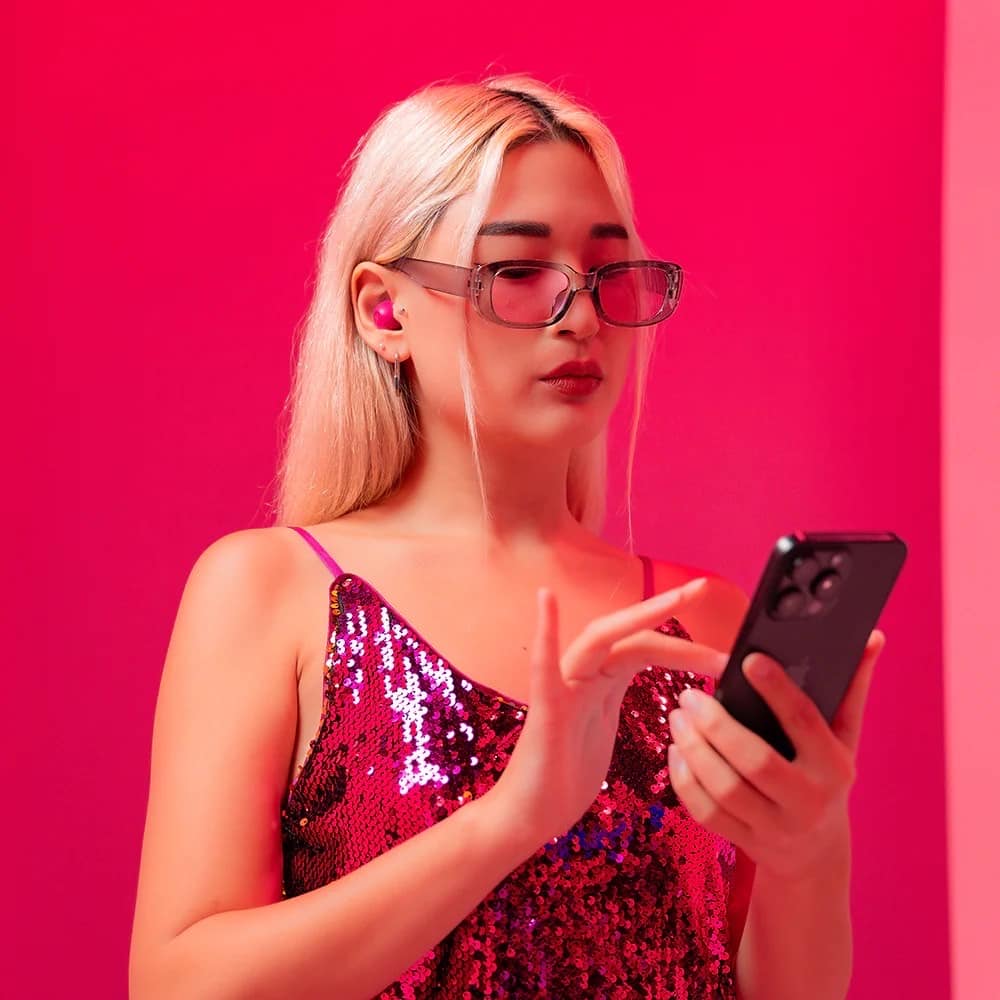 JLab/ジェイラブ　GO POP ANC　ワイヤレスイヤホン Fuchsia Pink FREE