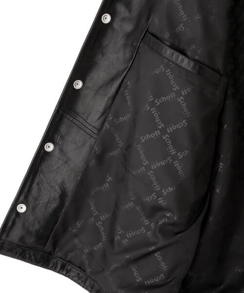 Schott/ショット/LEATHER COACH JACKET/レザー コーチジャケット BLACK M