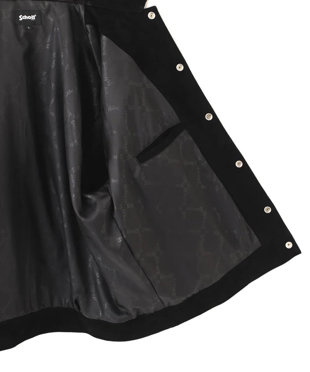 Schott/ショット/WESTERN SUEDE LEATHER JACKET/ウエスタンスウェード レザージャケット BLACK M