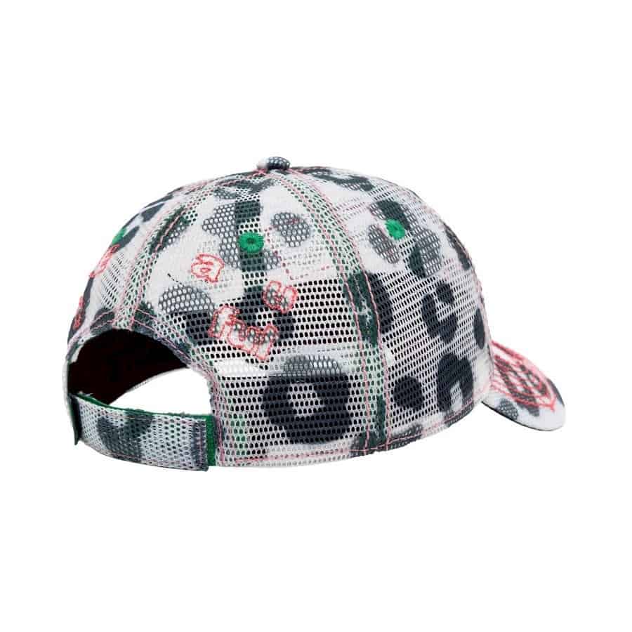 b.Eautiful/ビューティフル/Vapor Low Profile Hat (White Leopard Mesh / Hot Pink) WHITE FREE