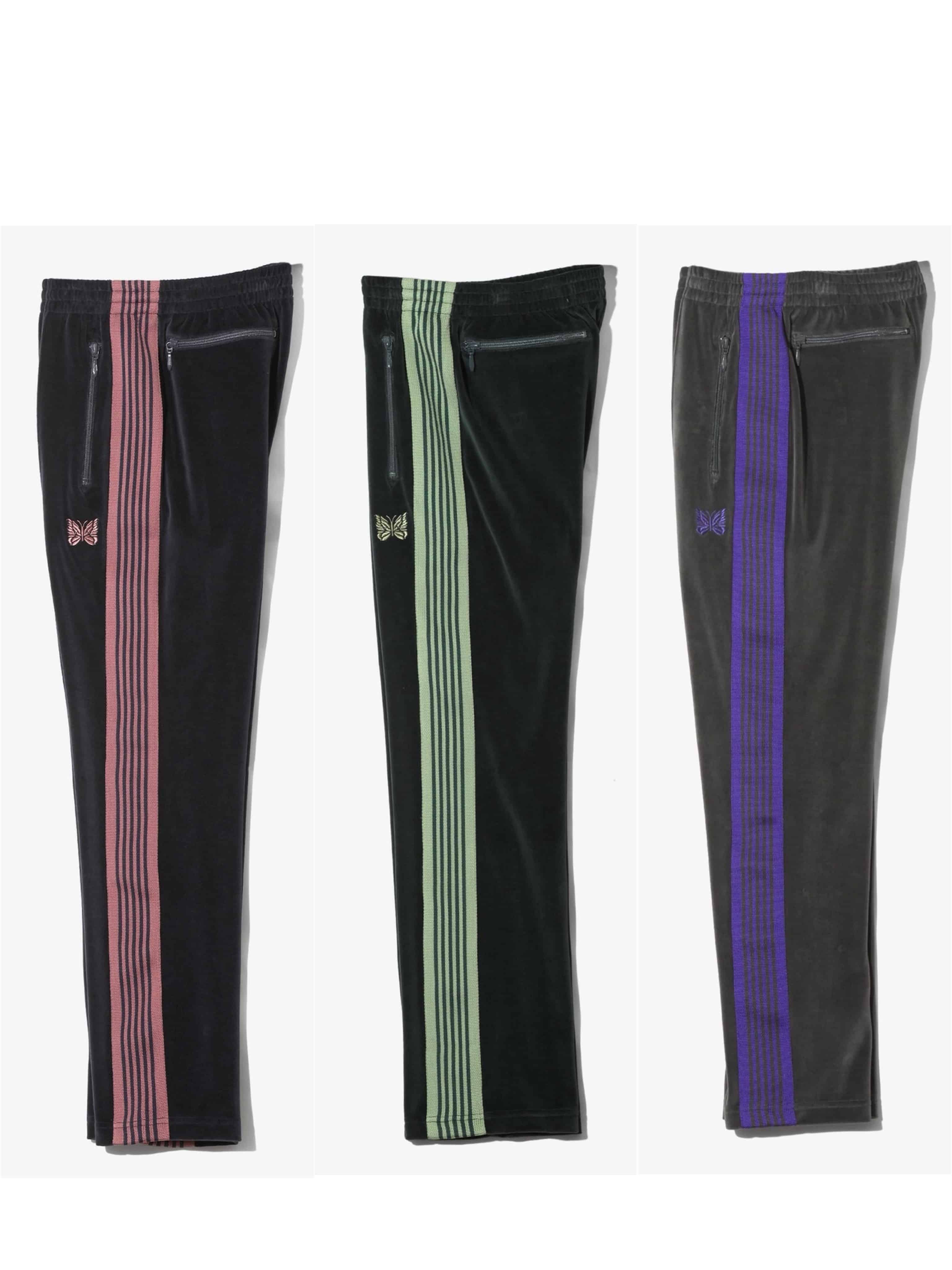 Needles/ニードルズ　Narrow Track Pant - C/PE Velour 26AW -CHARCOAL- CHARCOAL XS