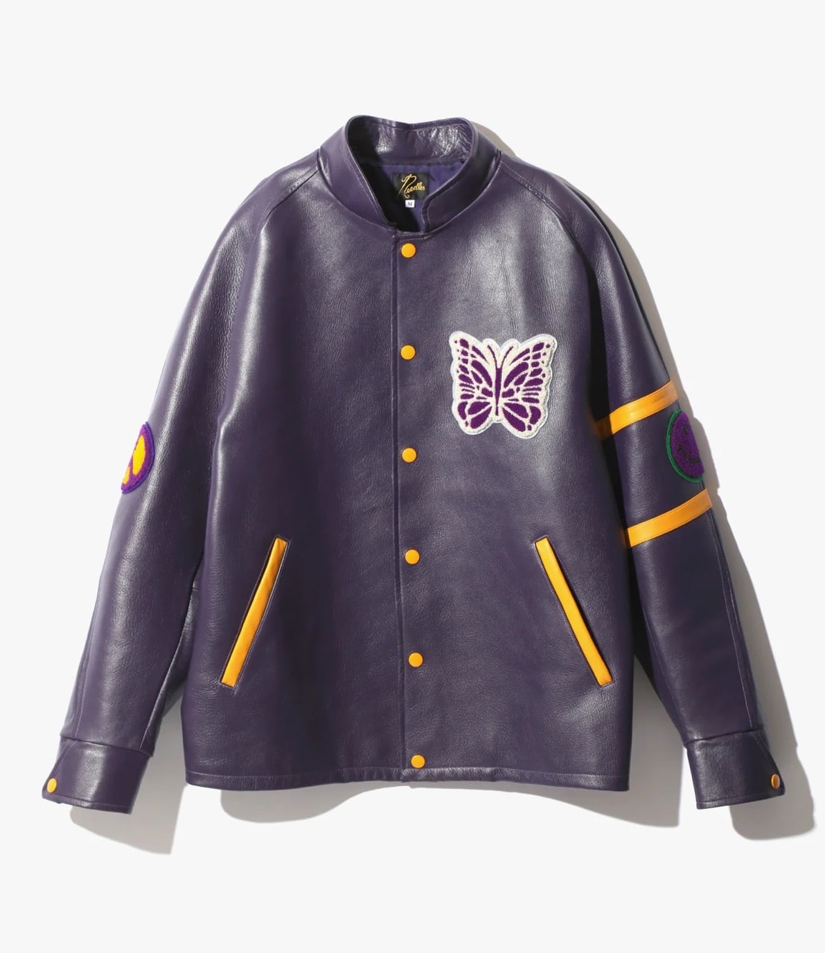 Needles LETTERMAN JACKET - COWHIDE LTHR.(S PURPLE)｜ ビーバー