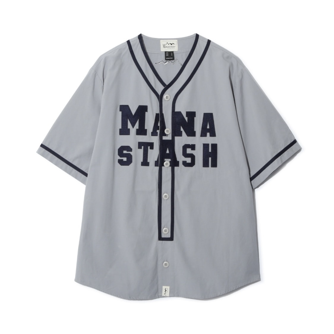 MANASTASH/マナスタッシュ/COLLEGE LOGO BB SHIRT GRAY M