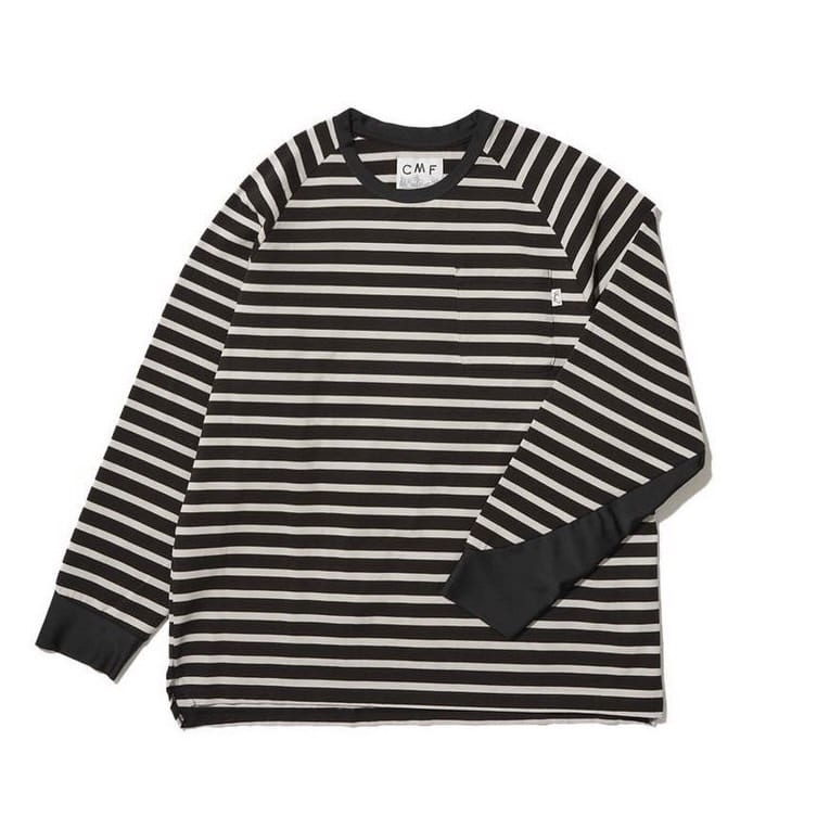CMF OUTDOOR GARMENT/シーエムエフアウトドアガーメント/BORDER TEE L/S BLACK M