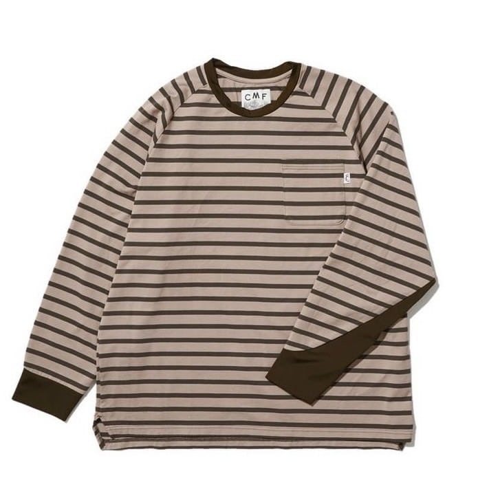 CMF OUTDOOR GARMENT/シーエムエフアウトドアガーメント/BORDER TEE L/S GREIGE M