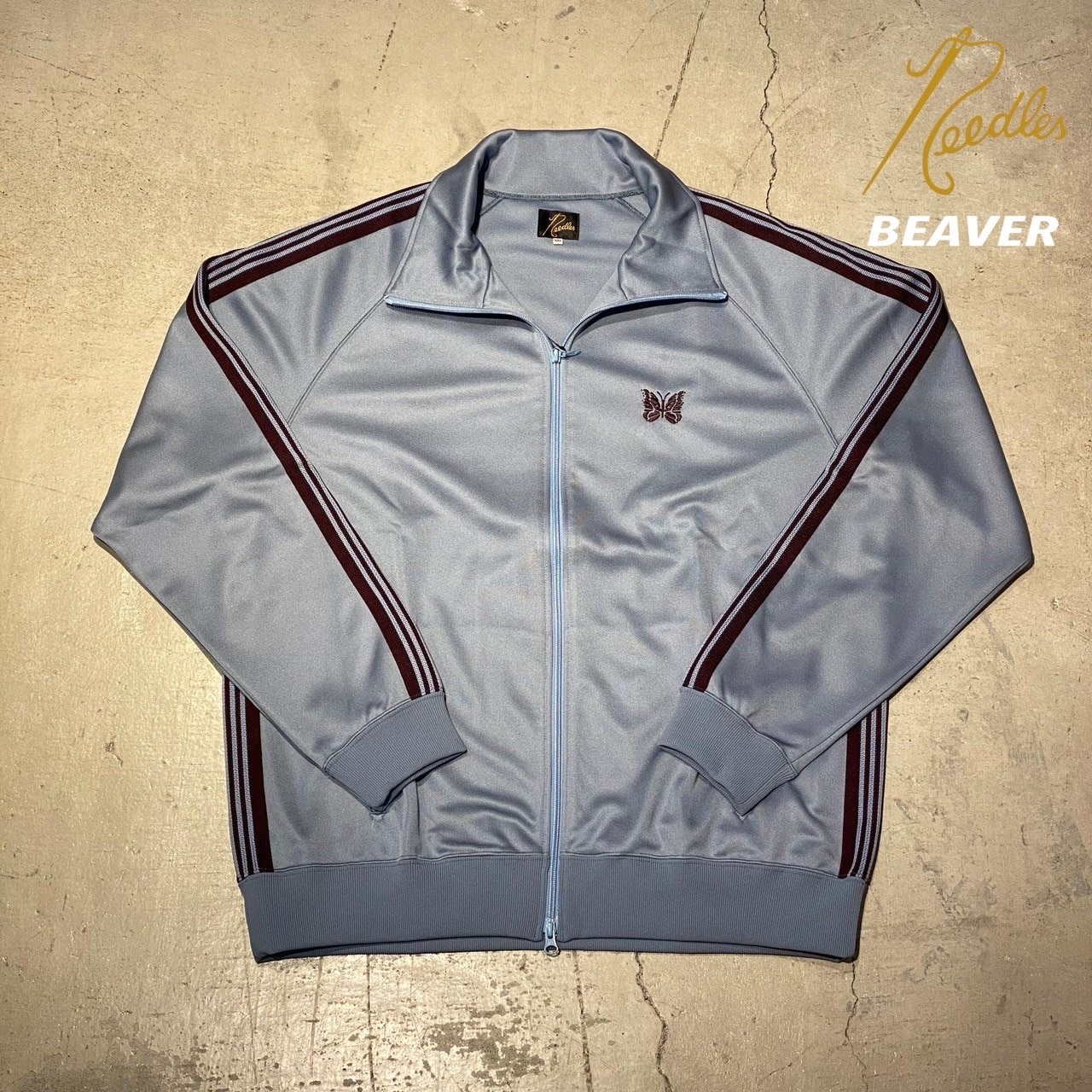 Needles/ニードルズ/BEAVER×Needles 別注Track Jacket-Poly Smooth(M SAX×PURPLE)｜  ビーバー｜名古屋PARCO | ONLINE PARCO（オンラインパルコ）