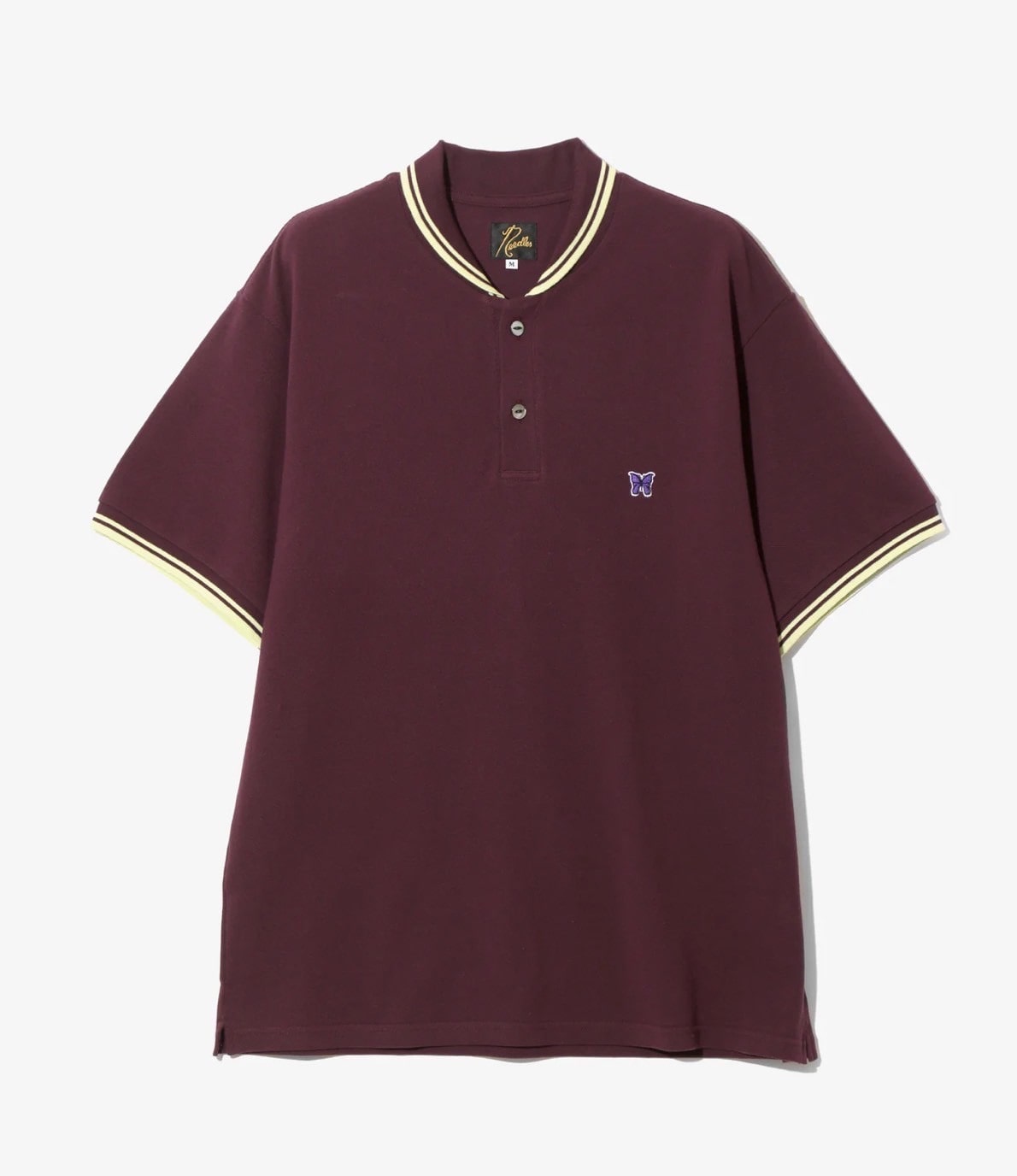 Needles/ニードルズ/Shawl Collar S/S Polo - Cotton Pique 25SS WINE S