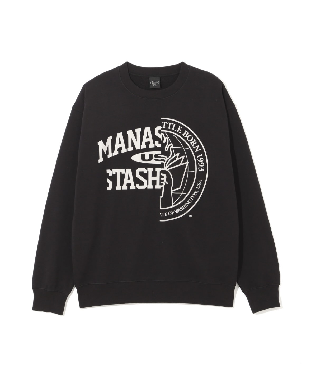 MANASTASH/マナスタッシュ/CiTee SWEAT COLLEGIATE BLACK S