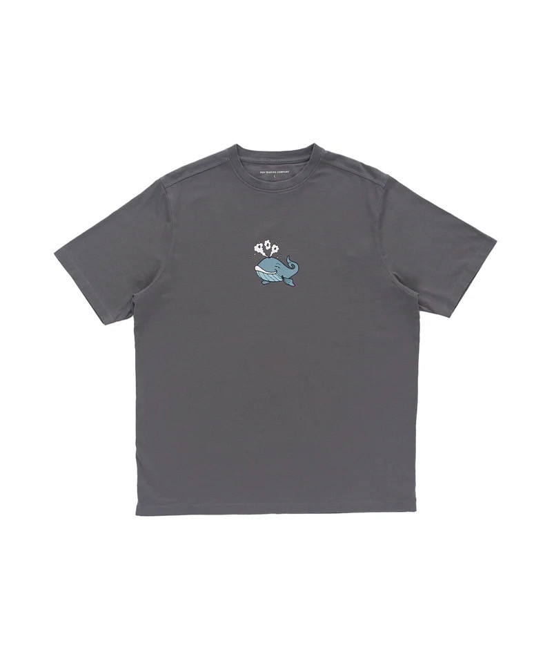 POP TRADING CO/ポップトレーディングカンパニー/Pop Whale T-Shirt Charcoal CHARCOAL M
