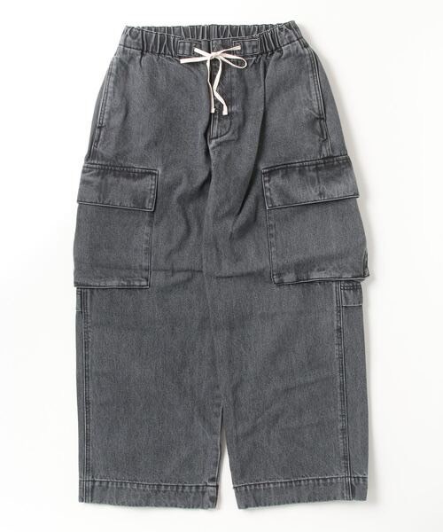B omnivore/ビーオムニボー DENIM CARGO PANTS GREY S