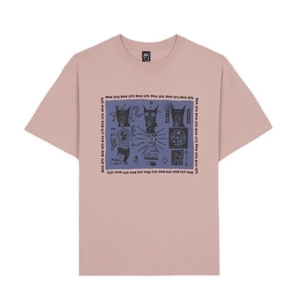 BRAIN DEAD/ブレインデッド/MIND GAMES T-SHIRT - MAUVE PINK M