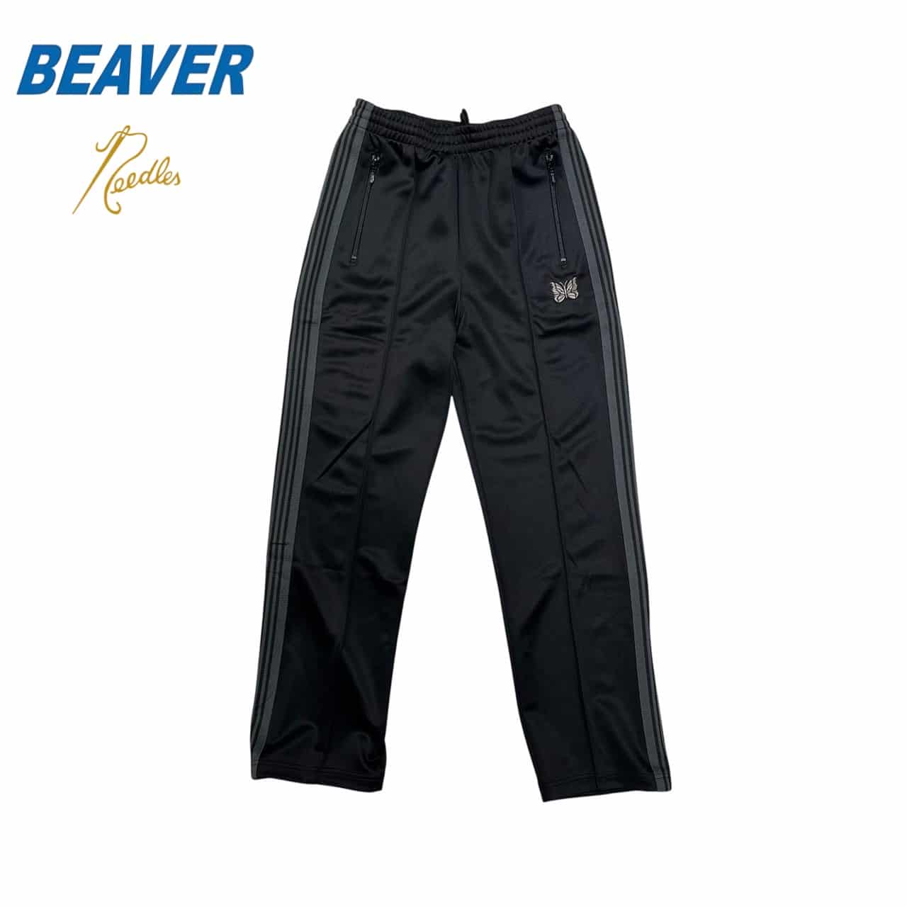 Needles/ニードルズ　BEAVER×Needles　別注Track Pants  Poly-Smooth BLACK XS