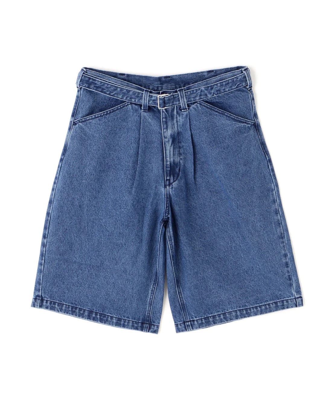 B omnivore/ビーオムニボー/DENIM BELT SHORTS デニムベルトショーツ INDIGO M