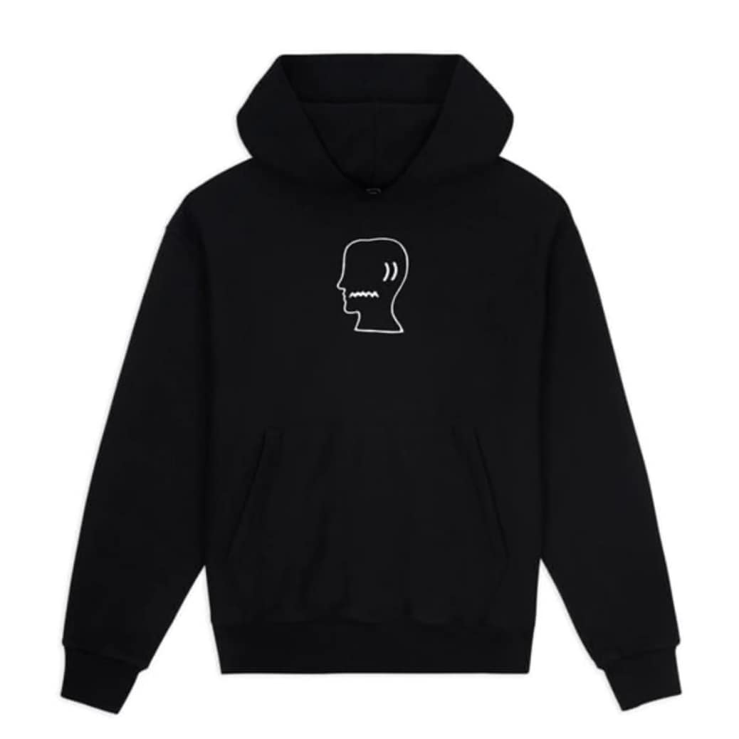 BRAIN DEAD/ブレインデッド/BRAIN DEAD LOGOHEAD HOODIE - BLACK BLACK M
