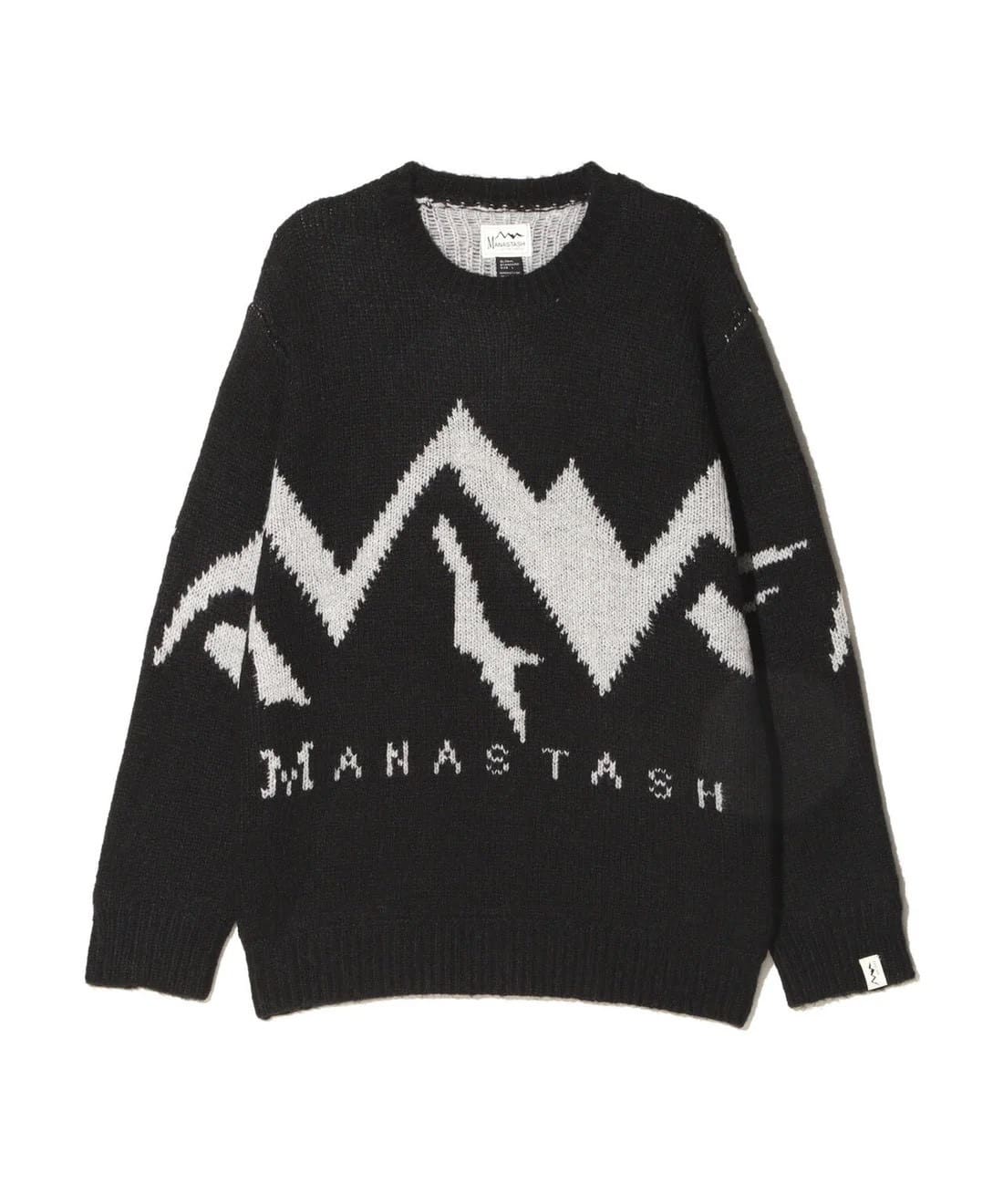 MANASTASH/マナスタッシュ/LOGO SWEATER ニット BLACK M