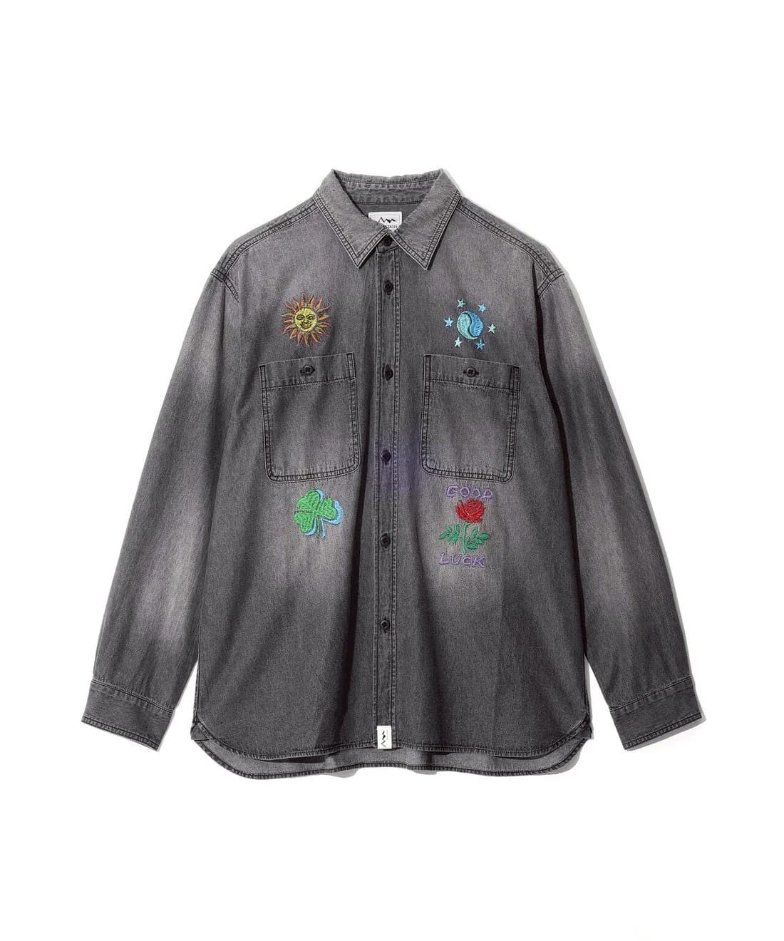 MANASTASH/マナスタッシュ/EMBROIDERY SHIRTS BLACK S