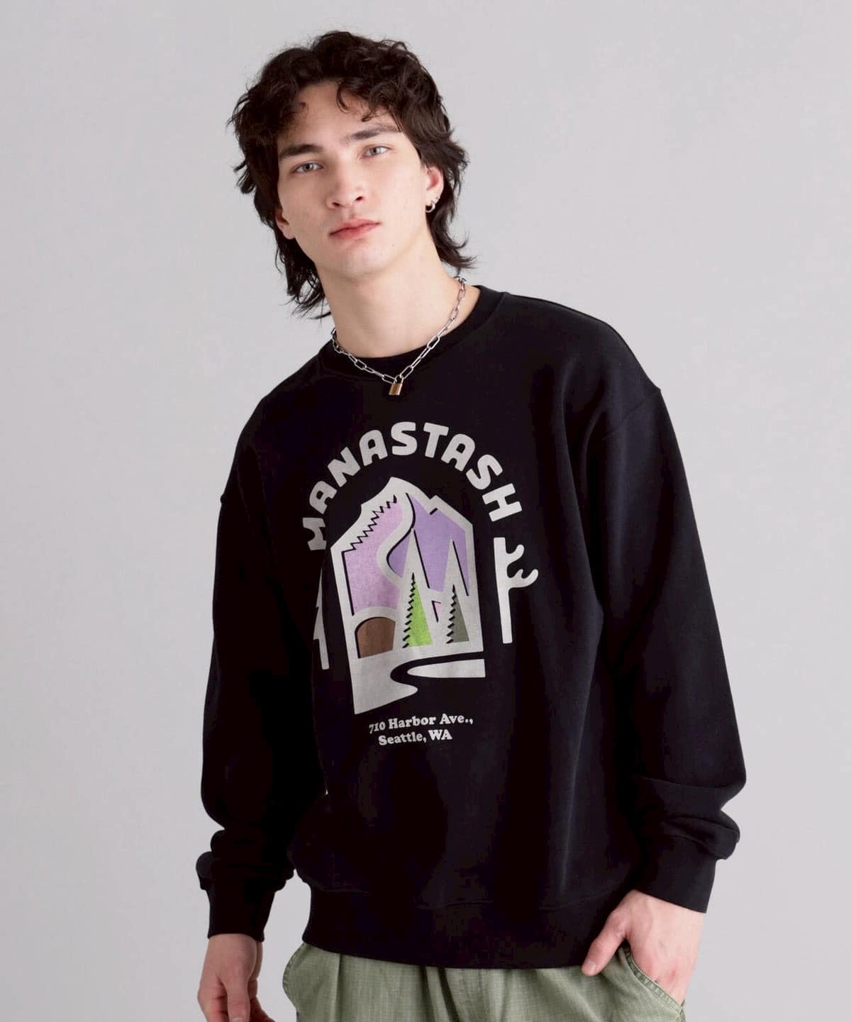 MANASTASH/マナスタッシュ/Citee Sweat OUTDOOR BLACK S