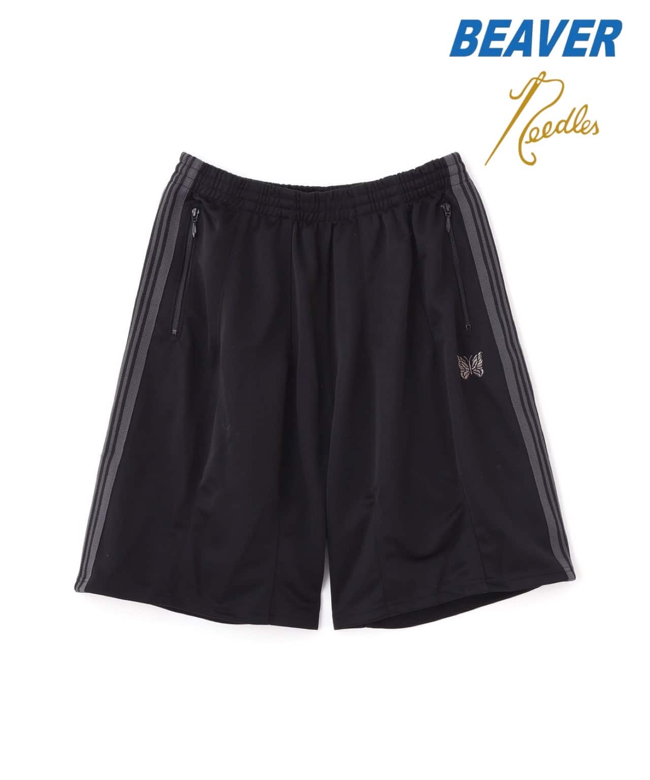 Needles/ニードルズ　BEAVER別注 H.D Track shorts - Poly Smooth  -BLACK- BLACK XS