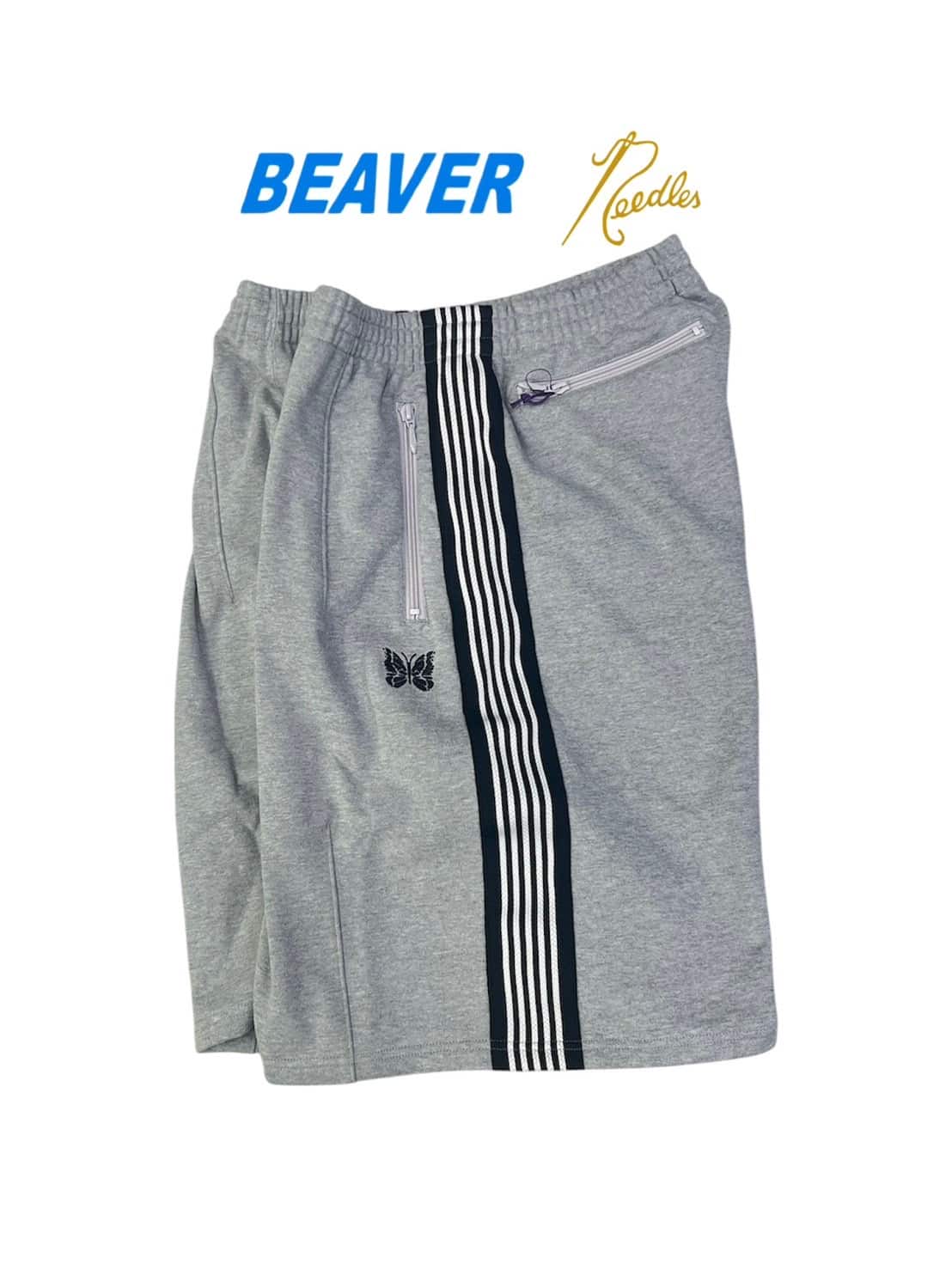 Needles/ニードルズ　BEAVER別注 H.D Track shorts - COTTON JERSEY GRAY XS
