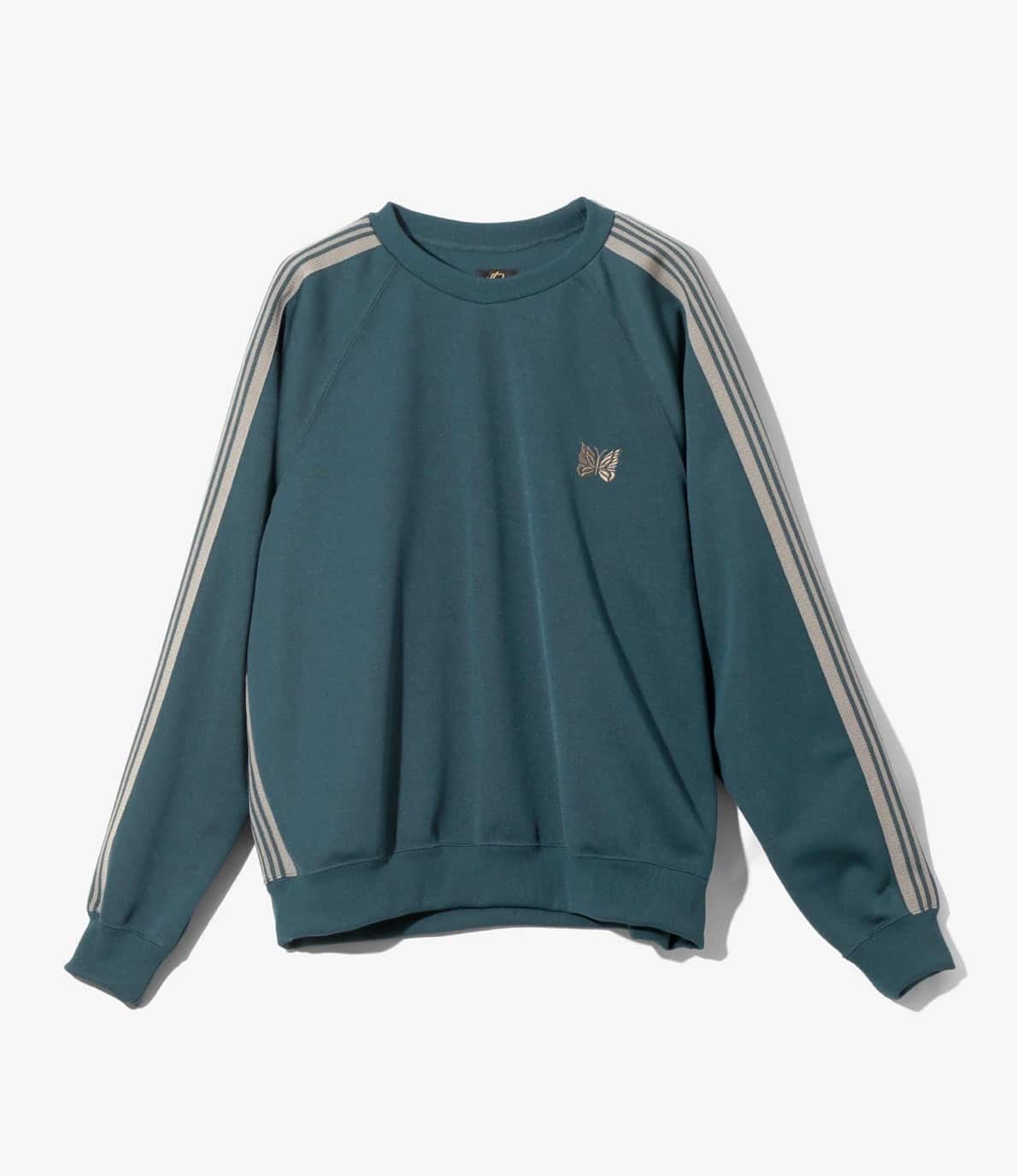 Needles/ニードルズ　Track Crew Neck Shirt - Poly Smooth　26SS　-GREEN- GREEN L