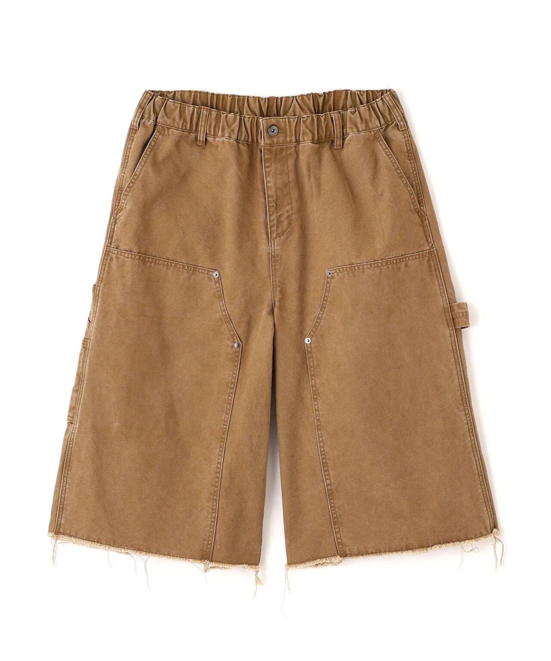 B omnivore/ビーオムニボー/W KNEE SHORTS DUCK ダブルニーショーツダック BROWN M