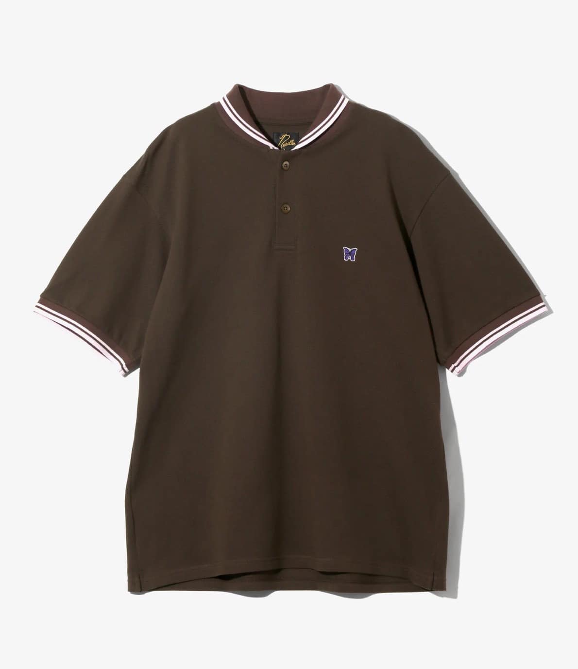 Needles/ニードルズ　Shawl Collar Polo - Cotton Pique　26ss-BROWN- BROWN S