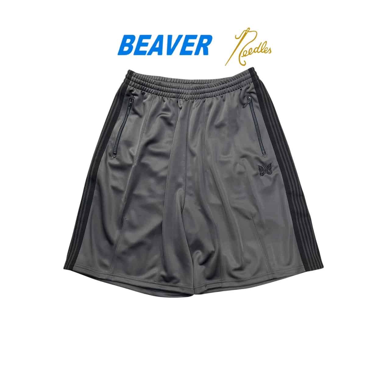 Needles/ニードルズ　BEAVER別注 H.D Track shorts - Poly Smooth　26SS -CHACORL- CHARCOL XS