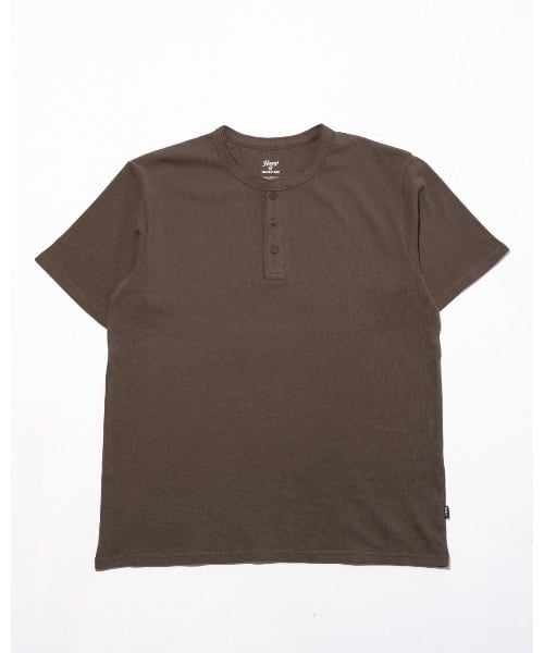 MANASTASH/マナスタッシュ/HEMP＠by manastash/HEMP DAYS S/S TEE HENLEY -MOCHA-- MOCHA M