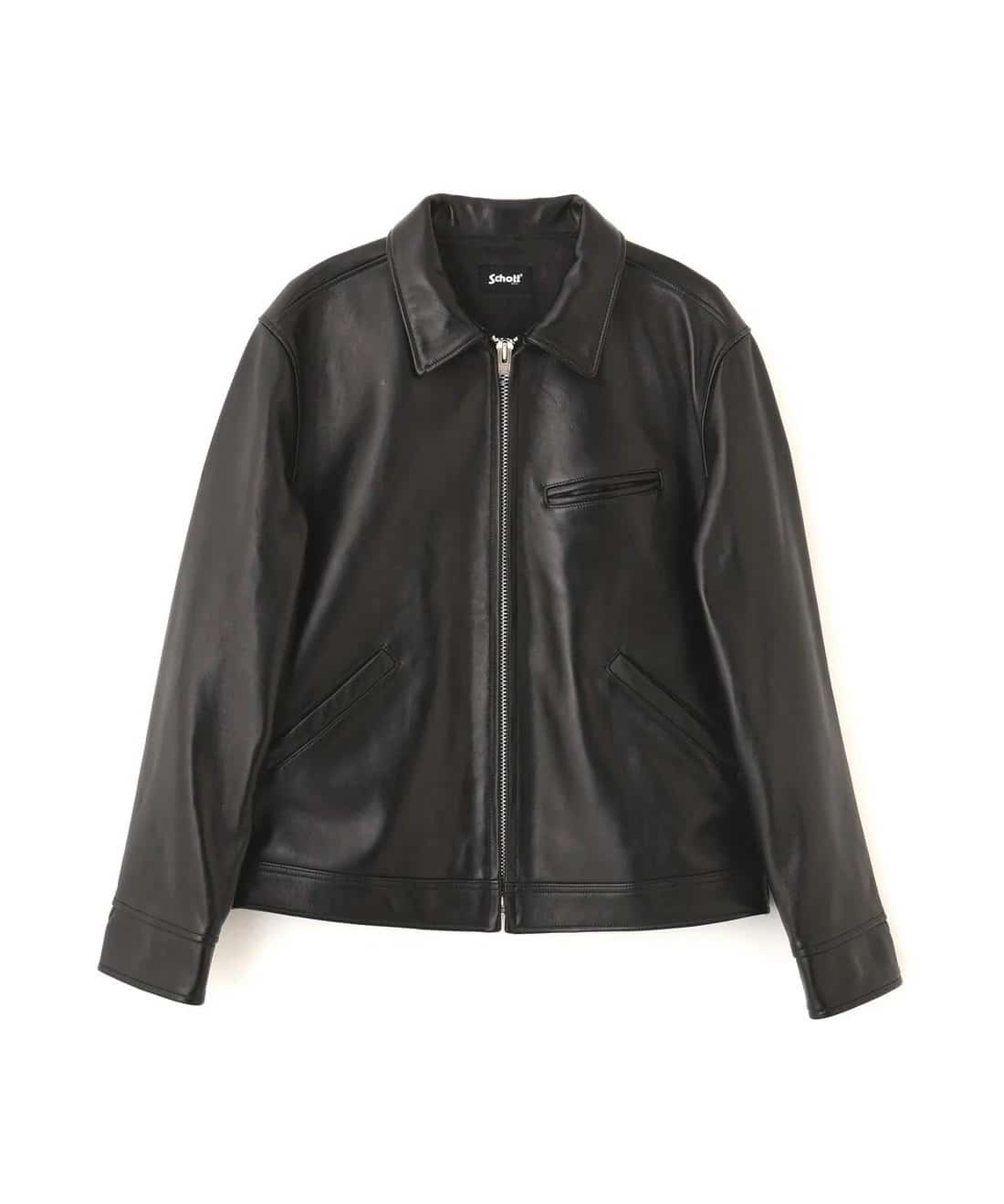 SCHOTT/ショット　LEATHER TRACKER JACKET/レザートラッカージャケット BLACK S