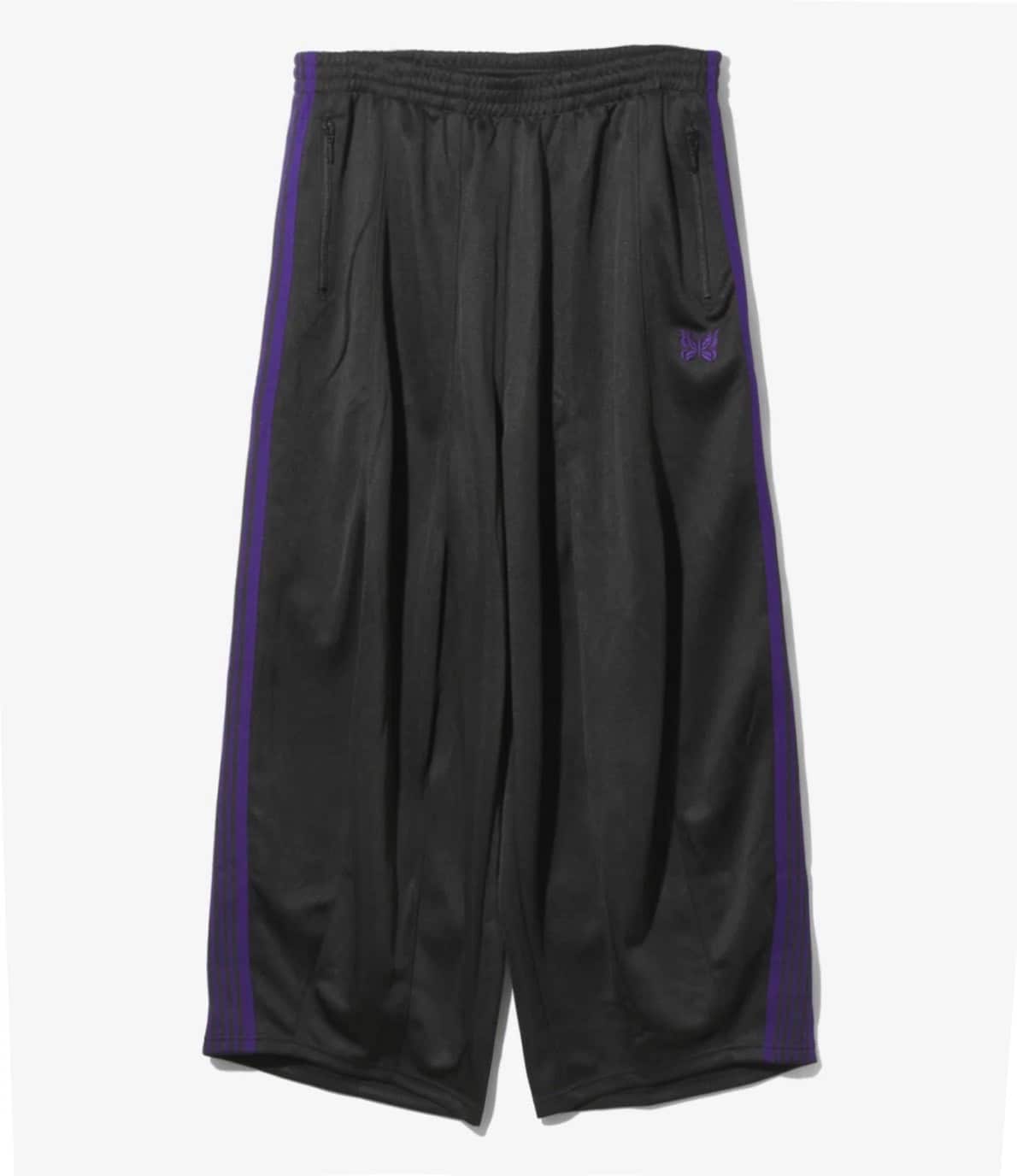 NEEDLES/ニードルズ/H.D. TRACK PANT - POLY SMOOTH ヒザデルトラックパンツ-BLACK- BLACK XS