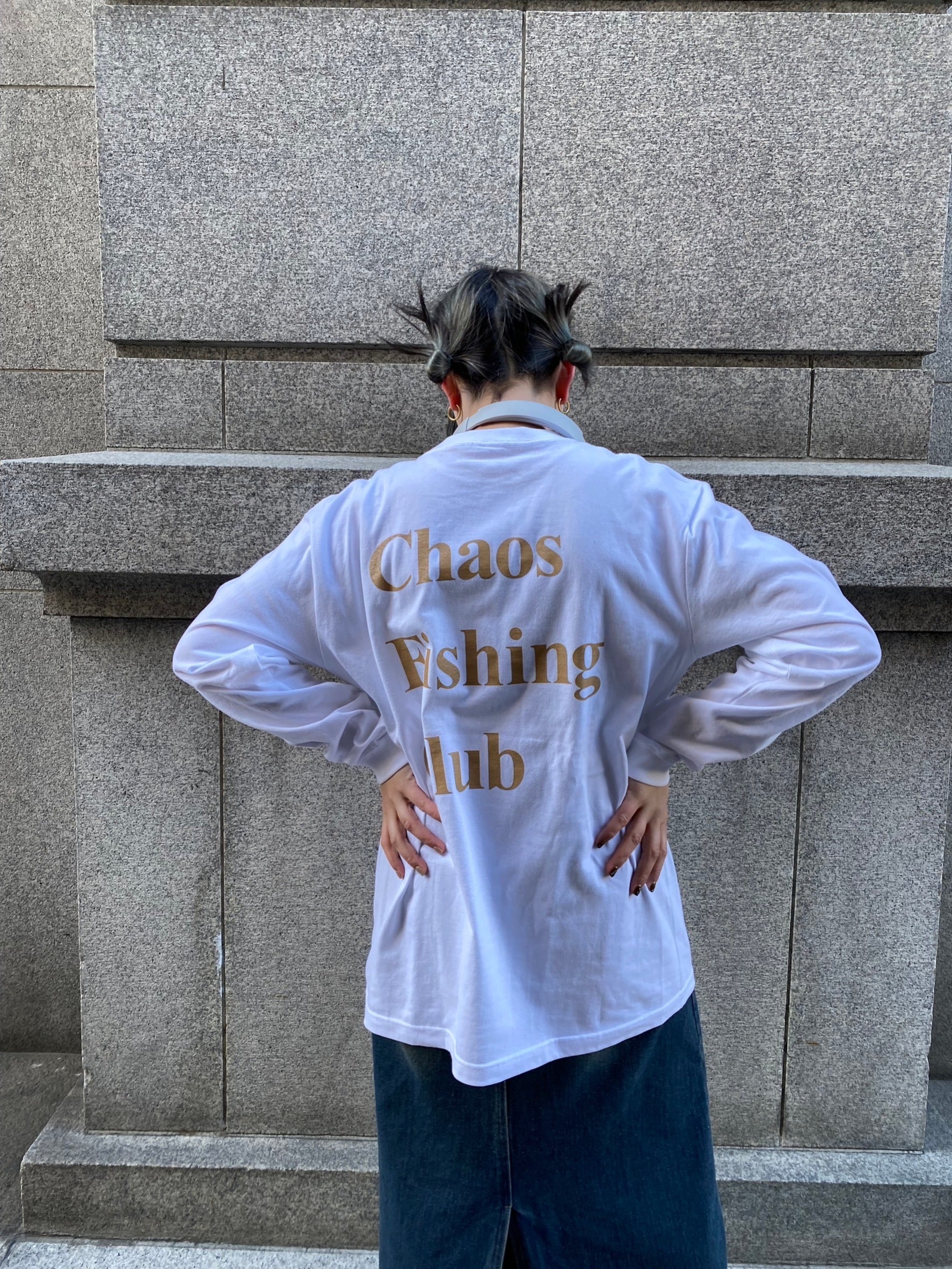 Chaos Fishing Club/カオスフィッシングクラブ/別注EXCLUSIVE L/S TEE WHITE M