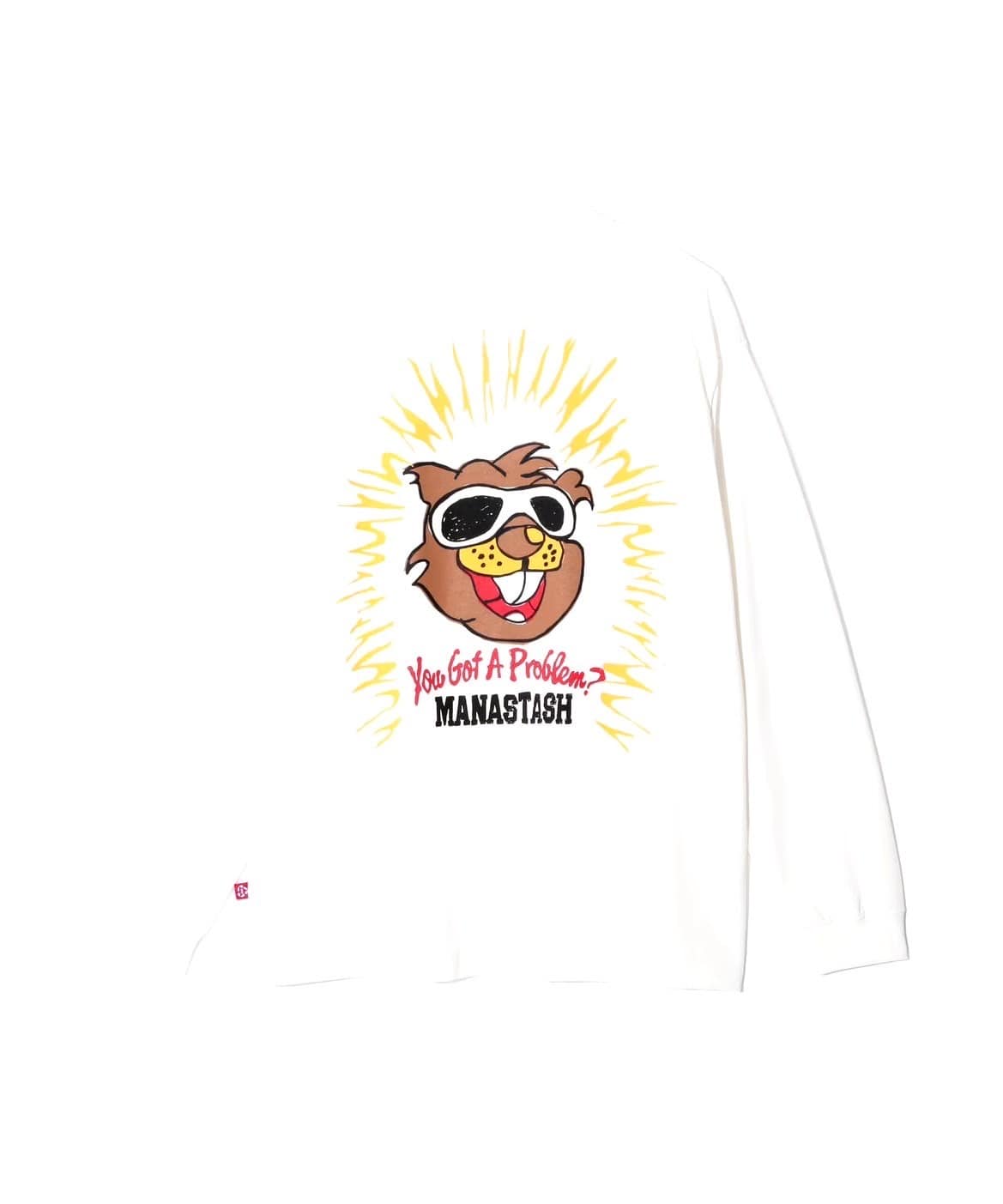 MANASTASH/マナスタッシュ/RE:POLY L/S TEE BEAVER WHITE M