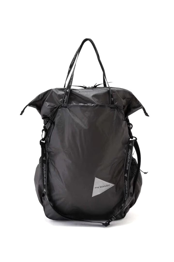 and wander/アンドワンダー/sil tote bag CHARCOAL GREY FREE
