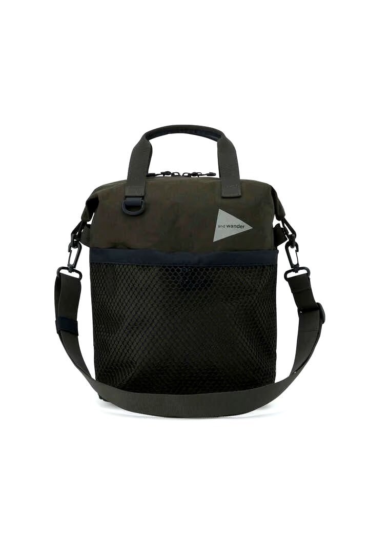 and wander/アンドワンダー /PE/CO 2way bag KHAKI FREE