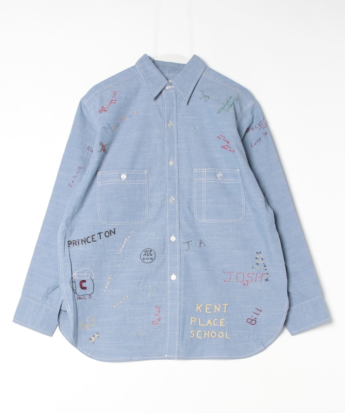 PAYDAY/ペイデイ/別注PAYDAY刺繍SHIRT BLUE M