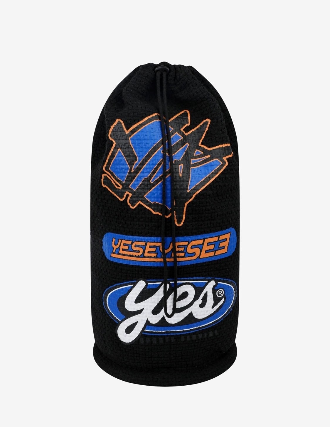 YES EYE SEE/イエスアイシー/Jacquard Fabric String Bag BLACK FREE