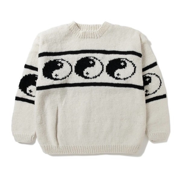 MacMahon Knitting Mills /マクマホンニッティングミルズ/Crew Neck Knit-Line Yin&Yang