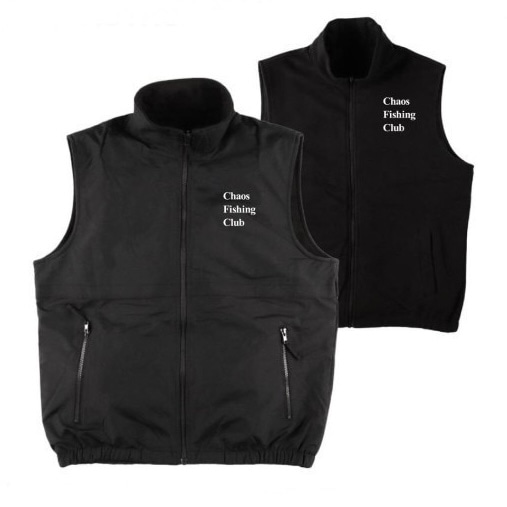CHAOS FISHING CLUB/カオスフィッシングクラブ/EX LOGO REVERSIBLE VEST BLACK M