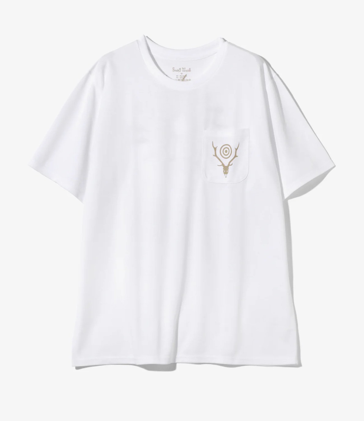 South2West8 /サウスツーウエストエイトS/S Round Pocket Tee - Circle Horn 25ss WHITE M